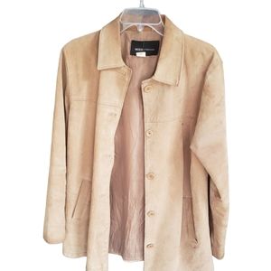 Suede leather jacket